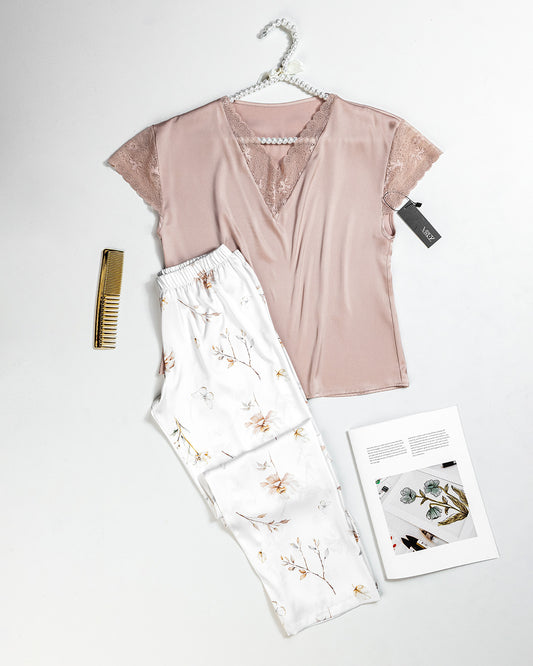 Satin Pajama Set – 2 Pieces