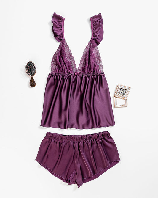 Satin Pajama Short 2 pcs-26