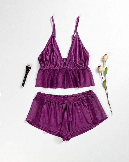 Satin Pajama Short 2 pcs-26