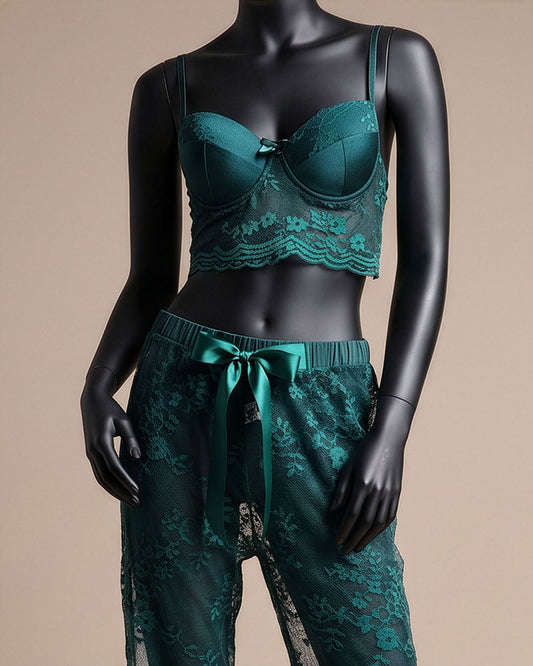 Mesh Stretch Pants Set