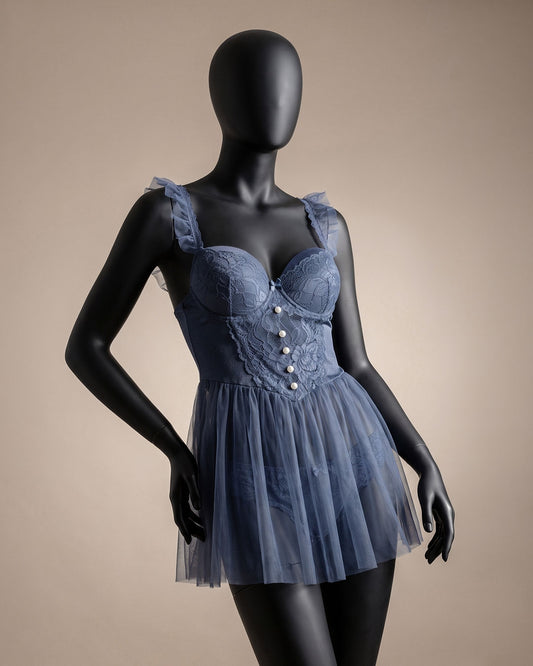 Mesh & Lace Babydoll Lingerie