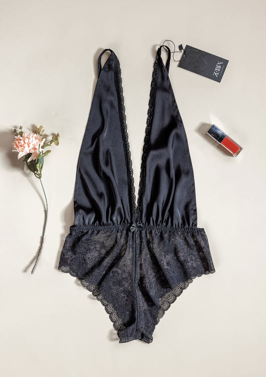 Satin & Lace Teddy Lingerie