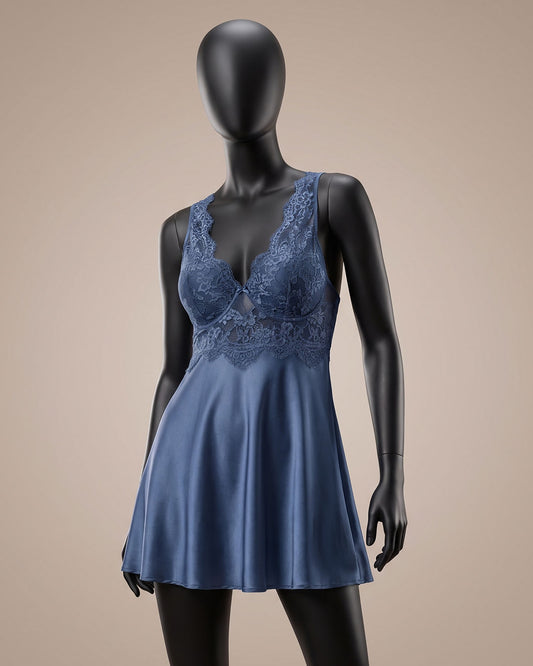 Satin & Lace Babydoll Lingerie