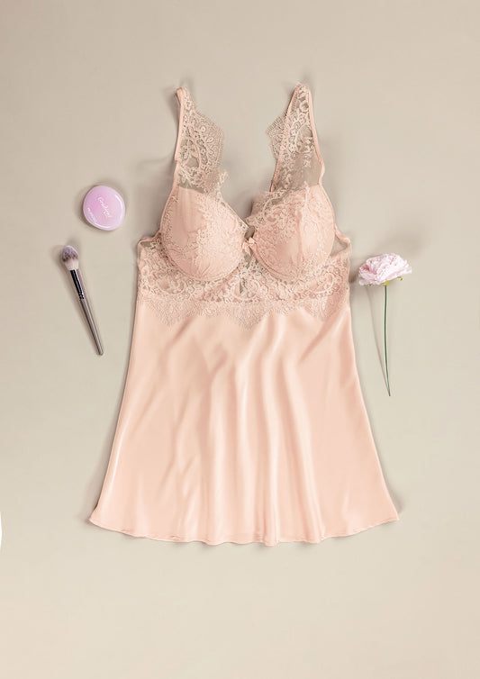 Satin & Lace Babydoll Lingerie