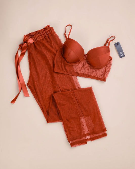 Mesh Stretch Pants Set