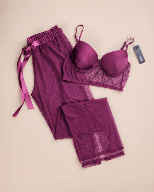 Mesh Stretch Pants Set