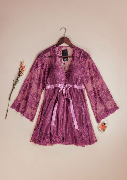Lace Robe Set 6119-25