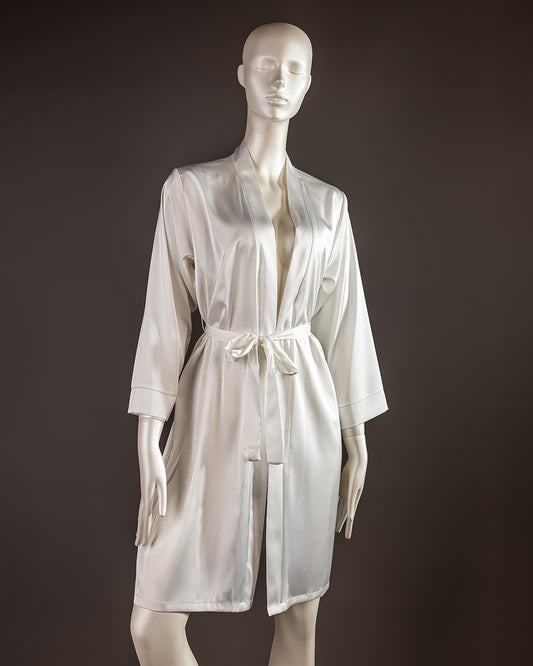 Short Satin Robe -26