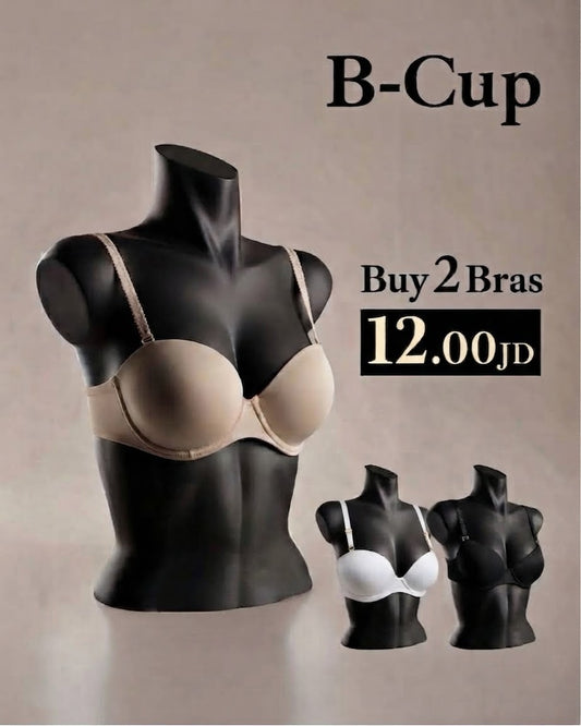 Buy 2 Bras 12 JOD Turkish Daily Bra Double Push Cup B