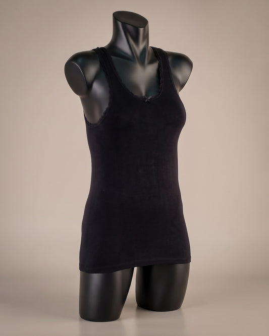 100% Cotton With Lace Tank Top -26