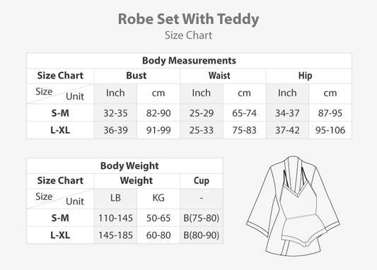 Sexy Teddy Robe Set 6140-25