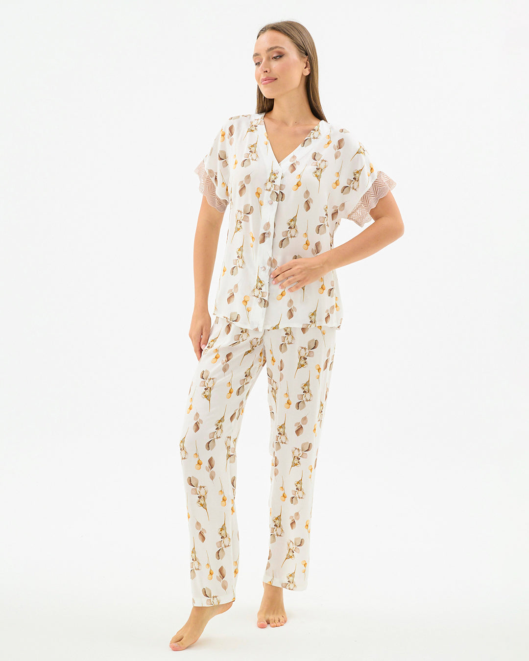 Pants Pajama Set | 17418-W/S | Zorita Lingerie | Summer Pajamas 2026 | بيجامات الصيف | طقم بيجامة سروال | ملابس نوم Pants Pajama Set | 17418-W/S | Zorita Lingerie | Summer Pajamas 2026 | بيجامات الصيف | طقم بيجامة سروال | ملابس نوم