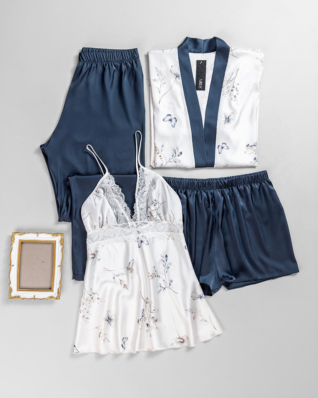 Satin Pajama 4 pcs-26 | 34506-BG/S | Zorita Lingerie | الملابس الداخلية | بجامة الساتان Satin Pajama 4 pcs-26 | 34506-BG/S | Zorita Lingerie | الملابس الداخلية | بجامة الساتان