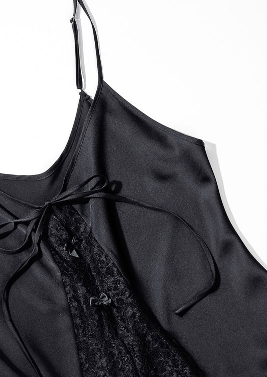 Satin & Lace Pajama Set – 2 Pieces