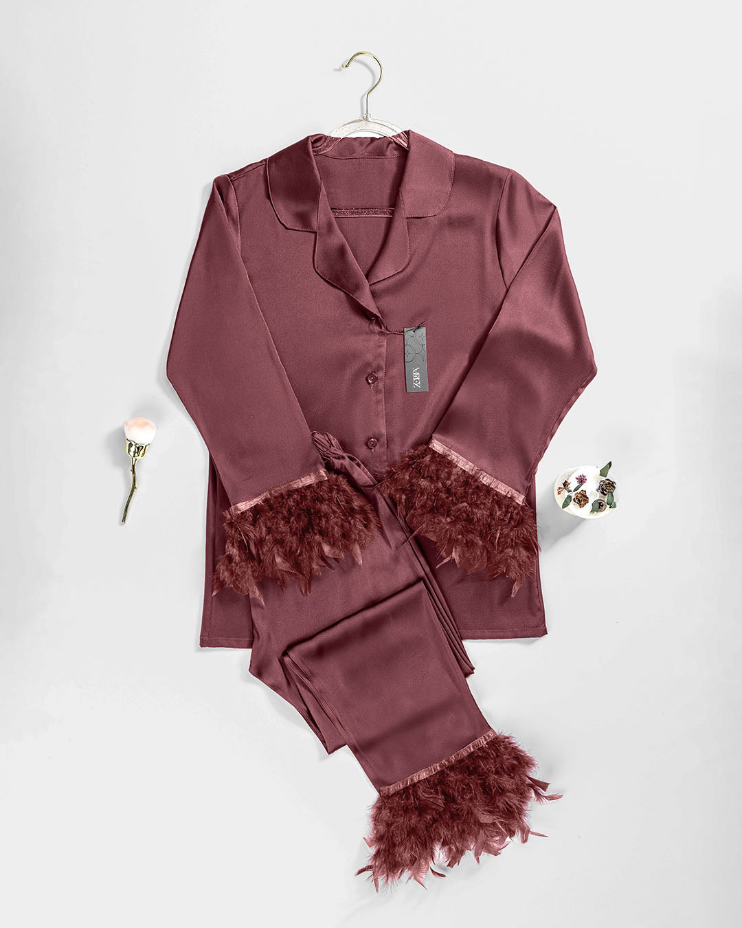 Satin Pajama 2 pcs-26 | 34756-RB/S | Zorita Lingerie | الملابس الداخلية | بجامة الساتان Satin Pajama 2 pcs-26 | 34756-RB/S | Zorita Lingerie | الملابس الداخلية | بجامة الساتان