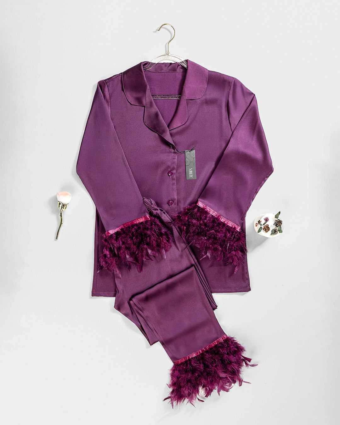 Satin Pajama 2 pcs-26 | 34756-RB/S | Zorita Lingerie | الملابس الداخلية | بجامة الساتان Satin Pajama 2 pcs-26 | 34756-RB/S | Zorita Lingerie | الملابس الداخلية | بجامة الساتان