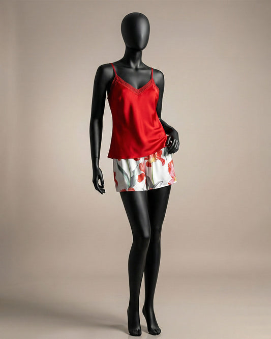 Satin Pajama Short 2 pcs-26