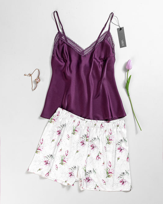 Satin Pajama Short 2 pcs-26