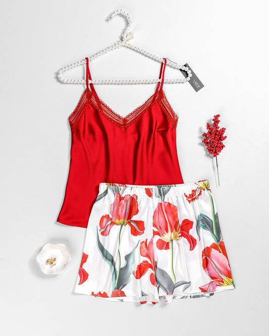 Satin Pajama Short 2 pcs-26