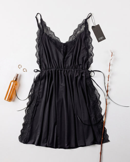 Stretch Satin Babydoll