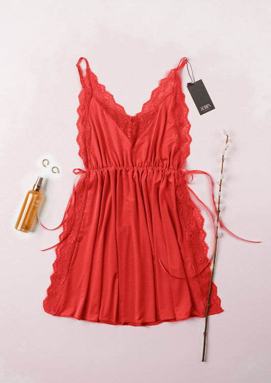 Stretch Satin Babydoll