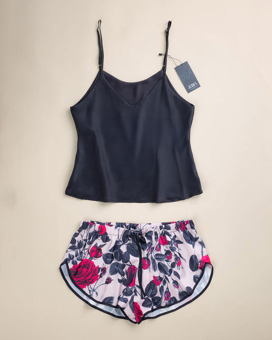 Satin & Lace Shorts Set