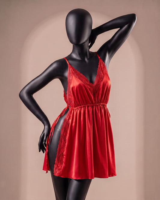 Satin & Lace Babydoll Lingerie