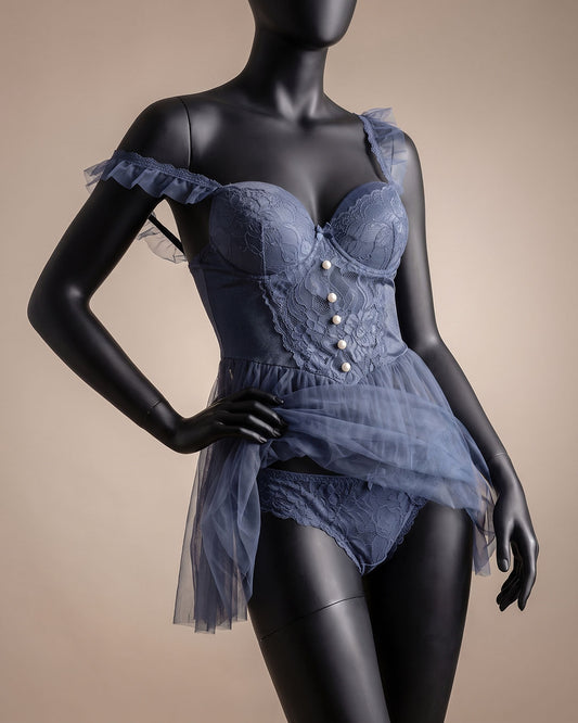 Mesh & Lace Babydoll Lingerie