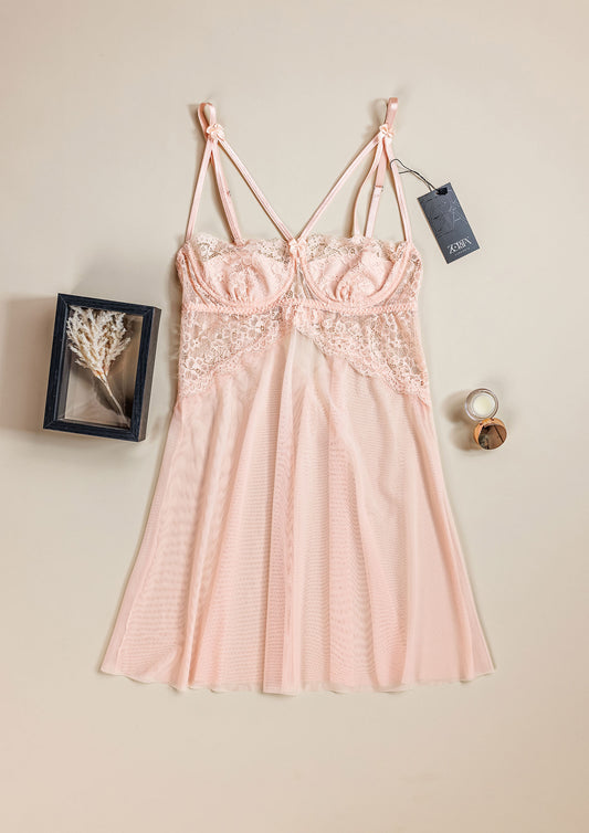 Mesh & Lace Babydoll Lingerie