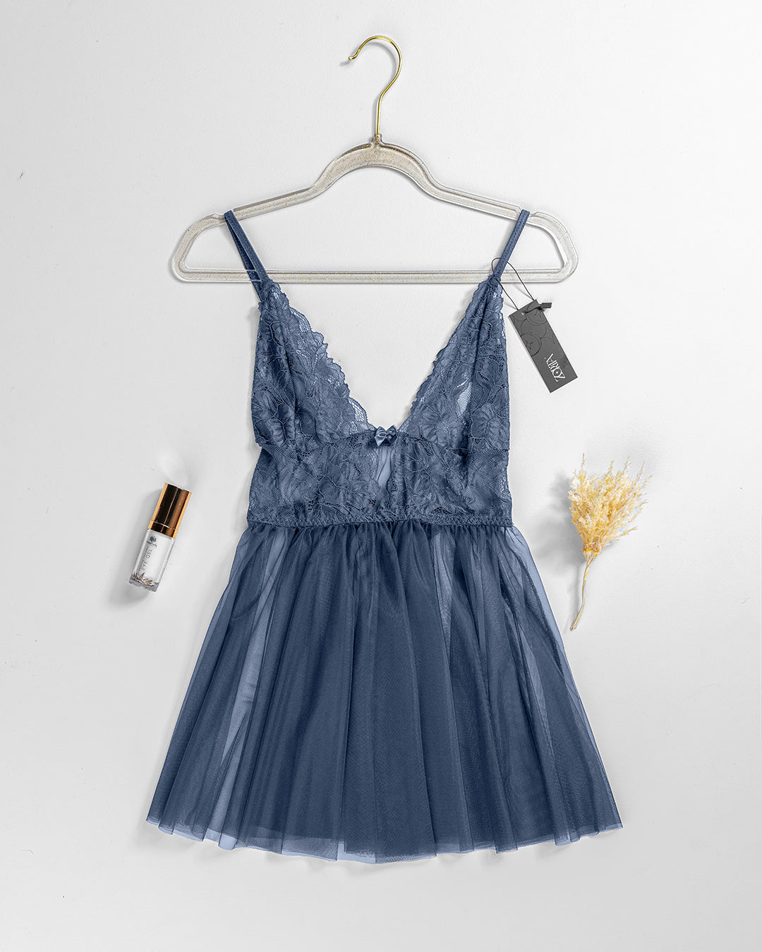 blue babydoll lingerie dress Peacock Blue Slave For You Lingerie Babydoll Set