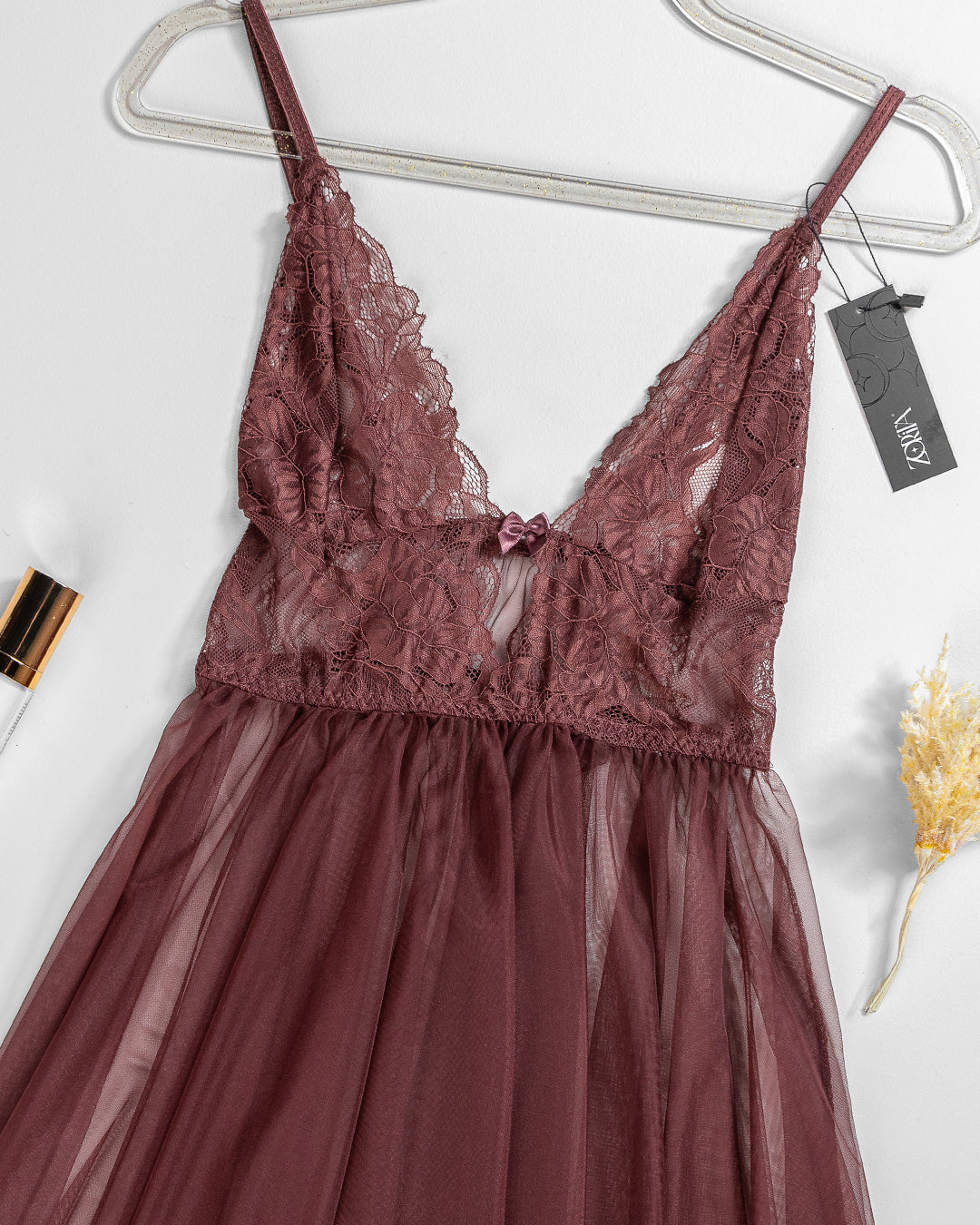 babydoll lingery dress Soft Pink Lace Babydoll Lingerie Set