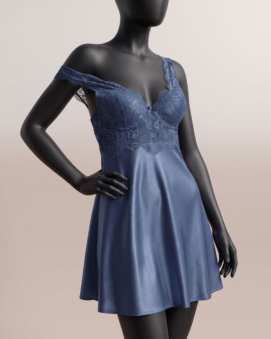 Satin & Lace Babydoll Lingerie