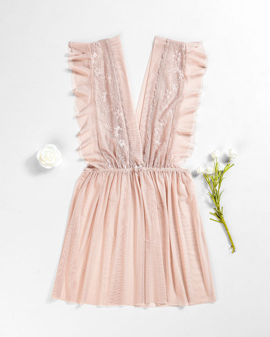 Mesh & Lace Babydoll Lingerie