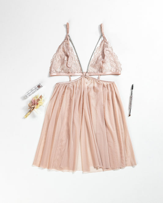 Mesh & Lace Babydoll Lingerie