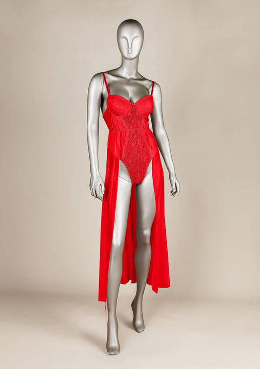 Sexy Mesh Gown Teddy