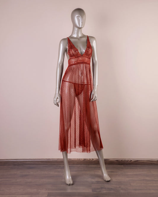 Mesh Gown – Elegant Sexy Nightgown