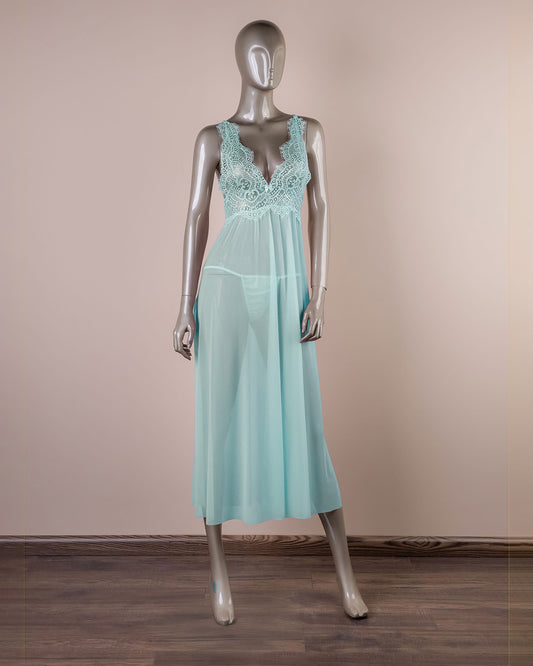 Mesh Gown – Elegant Sexy Nightgown