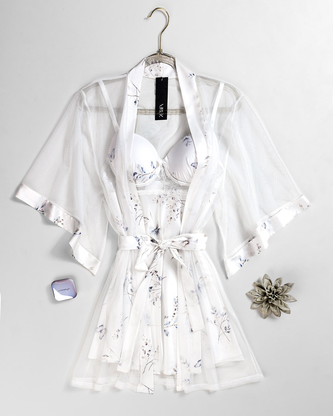 Satin Robe Set -26 | 60826-BL/S-M | Zorita Lingerie | الملابس الداخلية | طقم رداء Satin Robe Set -26 | 60826-BL/S-M | Zorita Lingerie | الملابس الداخلية | طقم رداء
