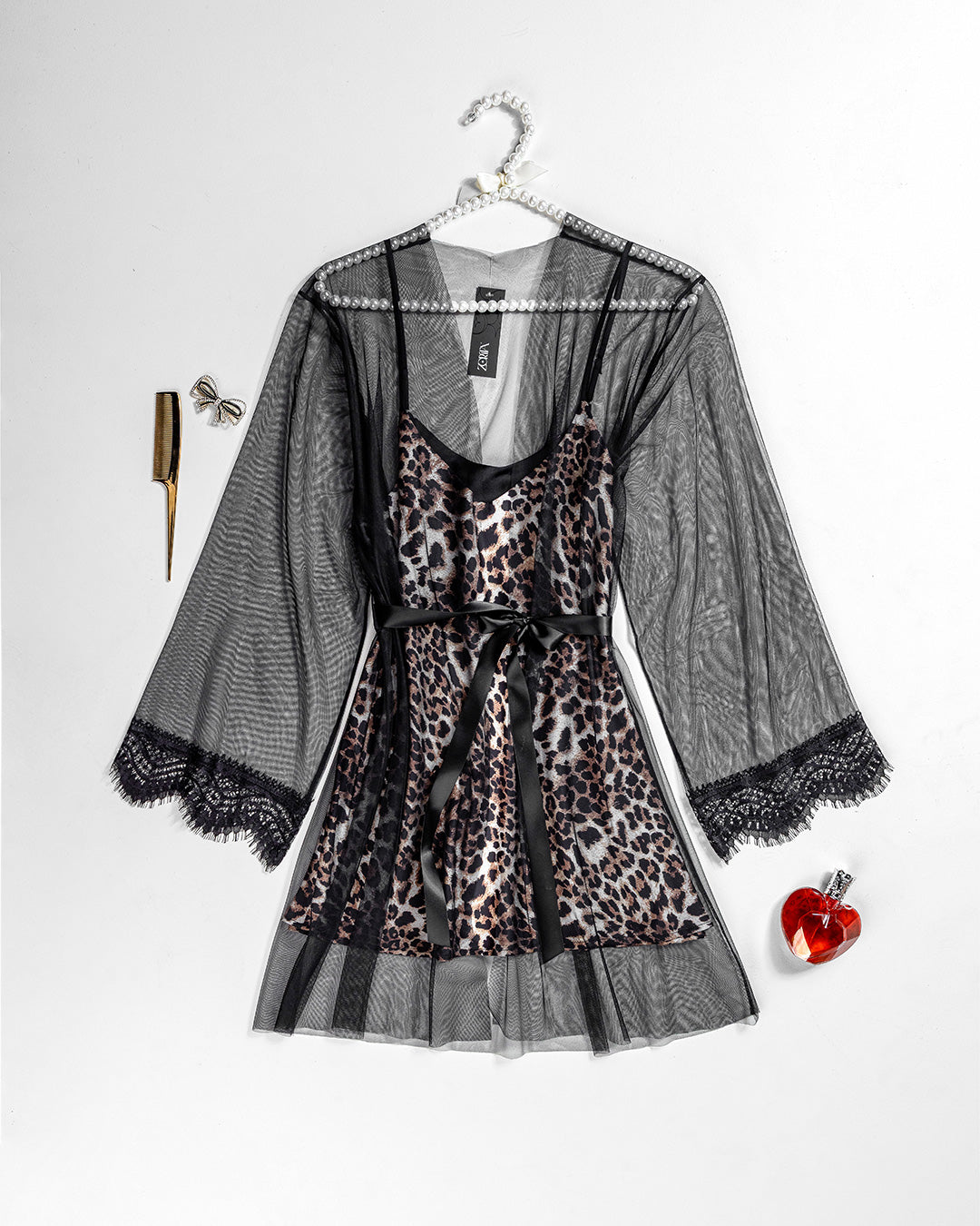 Robe Tulle Set -26 | 61356-BL/S-M | Zorita Lingerie | الملابس الداخلية | طقم رداء Robe Tulle Set -26 | 61356-BL/S-M | Zorita Lingerie | الملابس الداخلية | طقم رداء