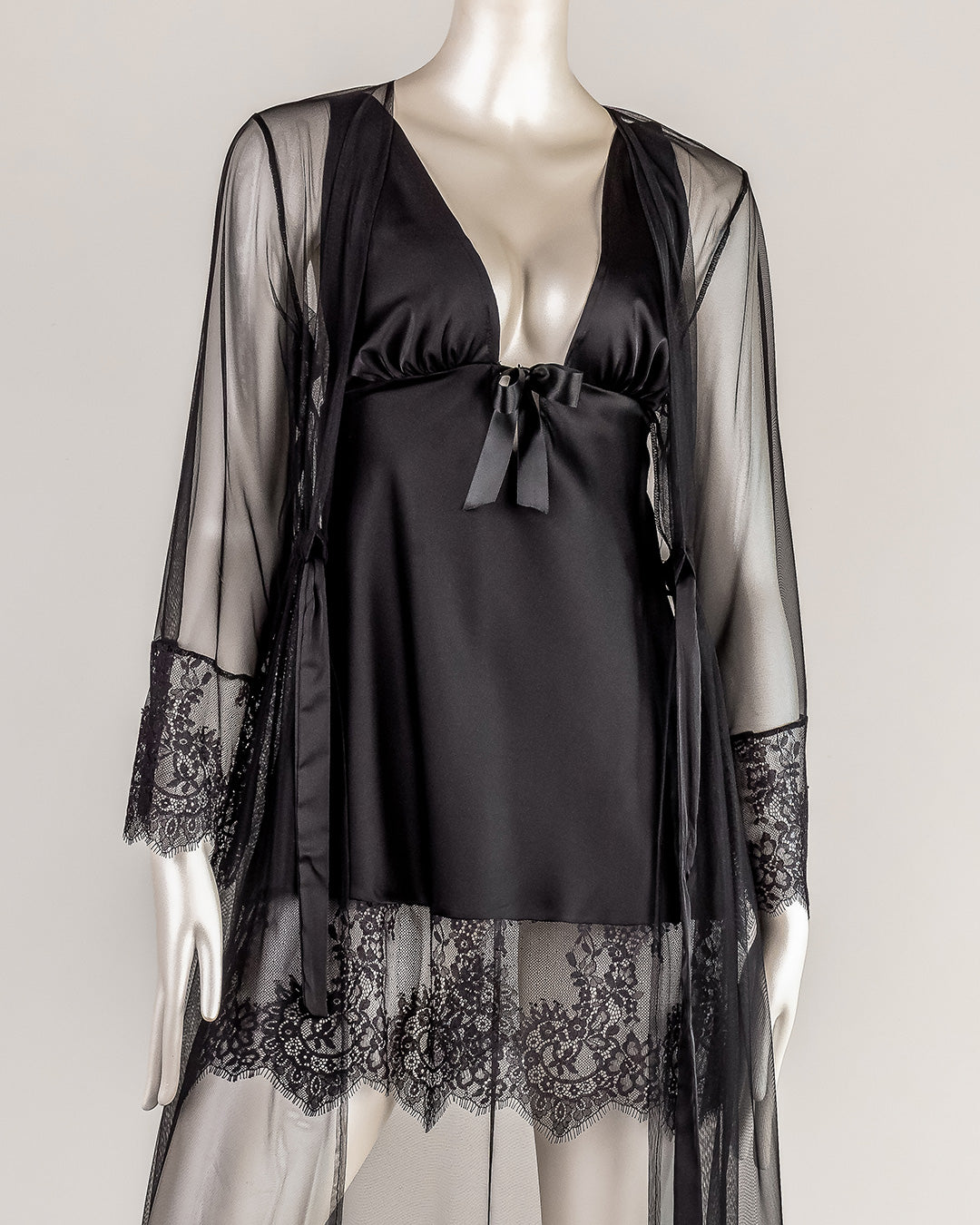 Tulle Robe Set -26 | 61376-B/S-M | Zorita Lingerie | الملابس الداخلية | طقم رداء Tulle Robe Set -26 | 61376-B/S-M | Zorita Lingerie | الملابس الداخلية | طقم رداء