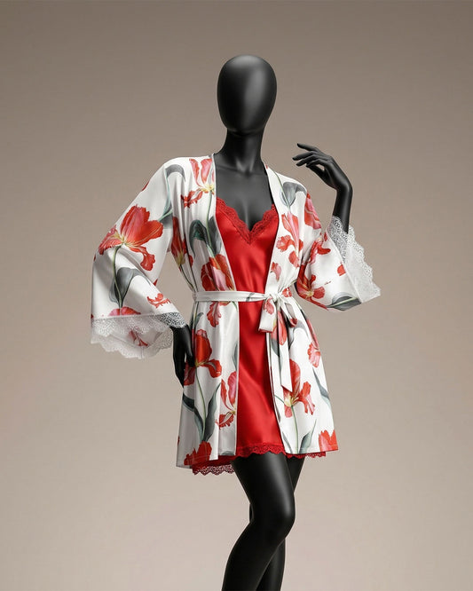 Satin Robe Set -26