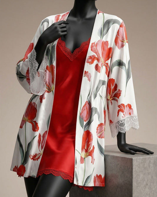 Satin Robe Set -26