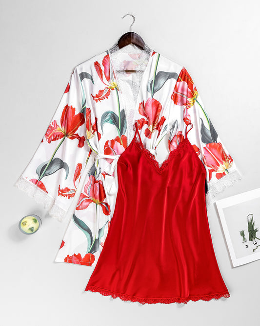 Satin Robe Set -26