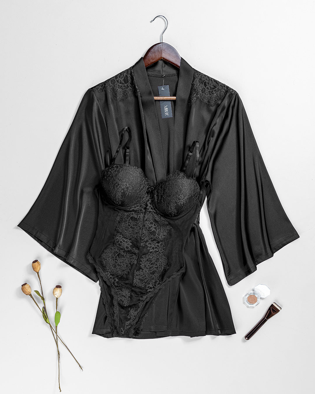 Satin Robe Set -26 | 61646-BL/S-M | Zorita Lingerie | الملابس الداخلية | طقم رداء Satin Robe Set -26 | 61646-BL/S-M | Zorita Lingerie | الملابس الداخلية | طقم رداء