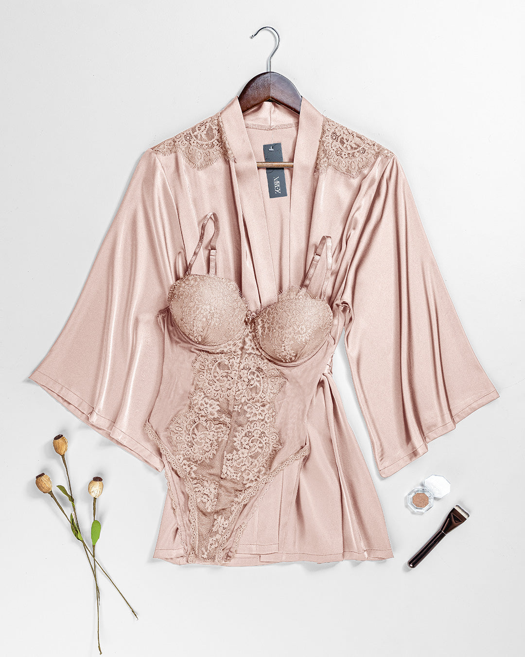Satin Robe Set -26 | 61646-BL/S-M | Zorita Lingerie | الملابس الداخلية | طقم رداء Satin Robe Set -26 | 61646-BL/S-M | Zorita Lingerie | الملابس الداخلية | طقم رداء