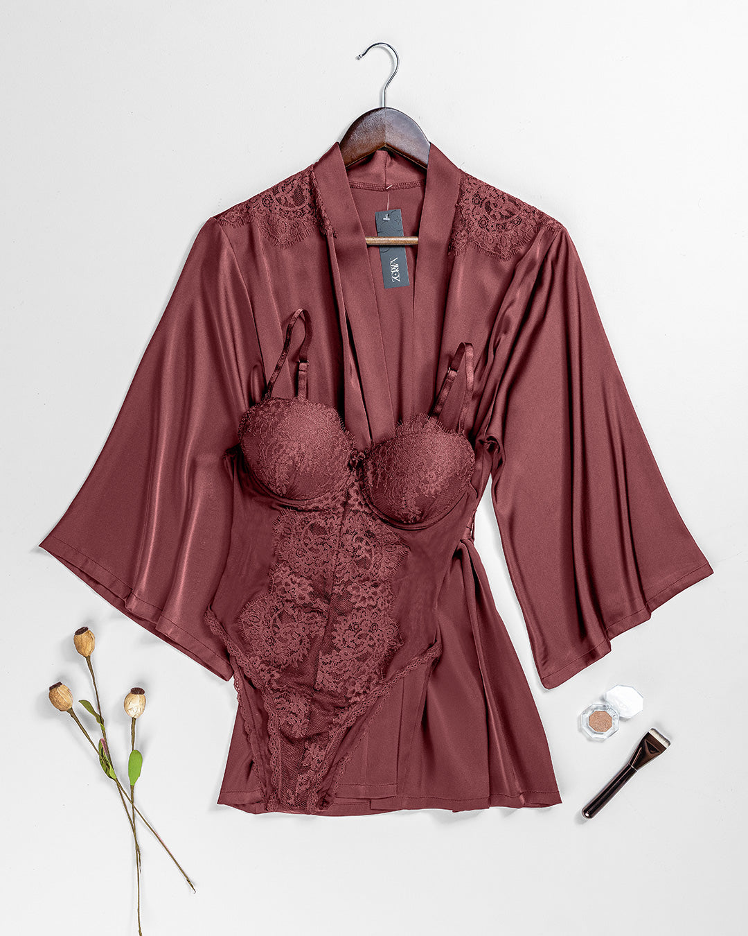 Satin Robe Set -26 | 61646-BL/S-M | Zorita Lingerie | الملابس الداخلية | طقم رداء Satin Robe Set -26 | 61646-BL/S-M | Zorita Lingerie | الملابس الداخلية | طقم رداء