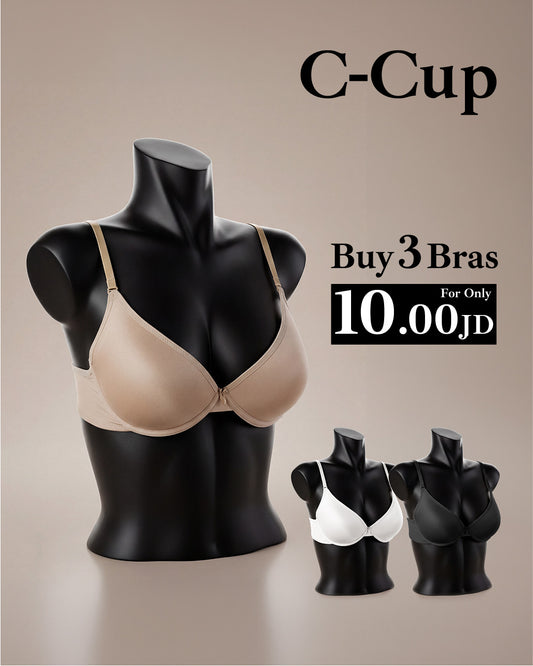 Full Cup Lightly Padded Underwire Bra , C Cup (3 pcs pack)